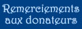 Lettre de Remerciements aux Donateurs : sans vous, rien n’est possible !